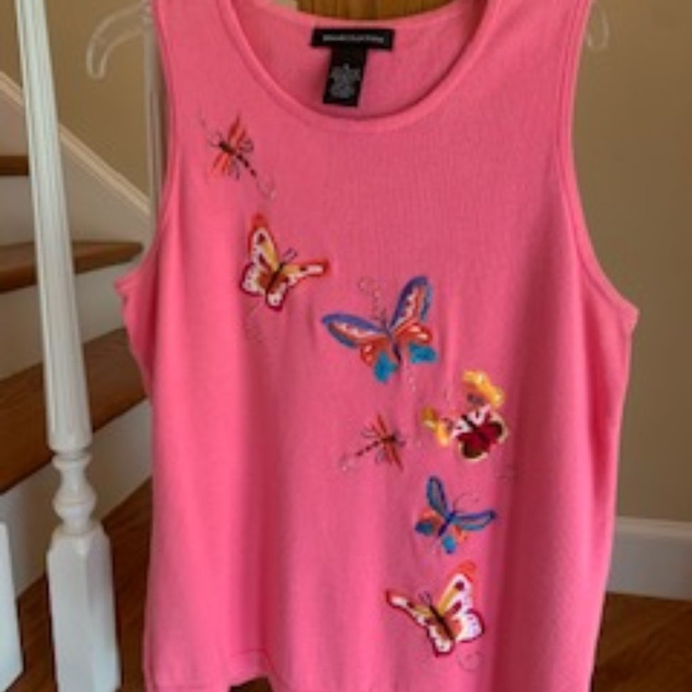 Fun Butterfly Embroidery Top